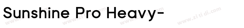 Sunshine Pro Heavy字体转换